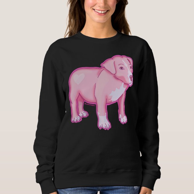 Pastel Pitbull Pink Sweatshirt (Front)