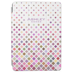 Pastel Pixels Cool Geometric Pattern Personalised iPad Air Cover