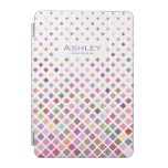 Pastel Pixels Cool Geometric Pattern Personalised iPad Mini Cover