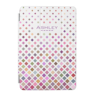 Pastel Pixels Cool Geometric Pattern Personalised iPad Mini Cover