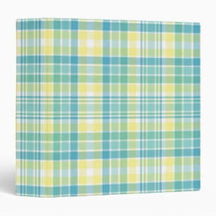 Pastel Plaid 3 Ring Binder