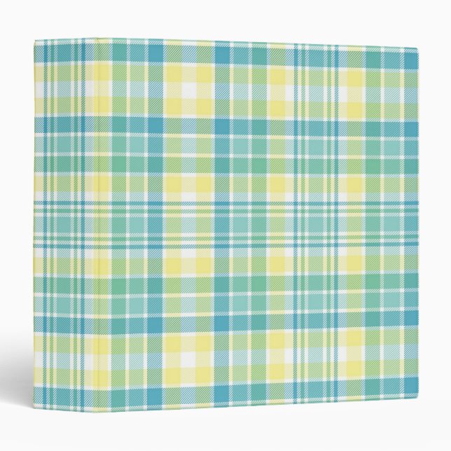 Pastel Plaid 3 Ring Binder (Front/Spine)