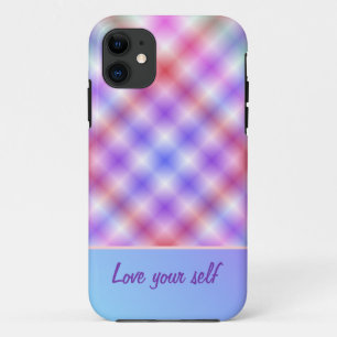 Pastel plaid abstract iPhone Case