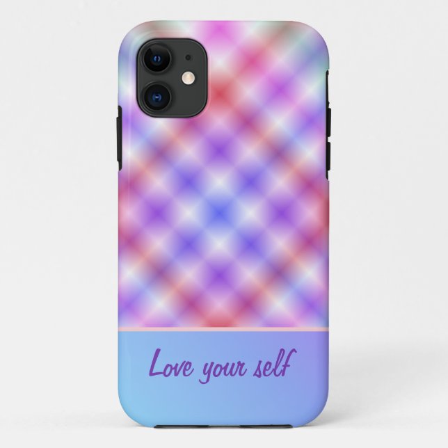 Pastel plaid abstract iPhone Case (Back)