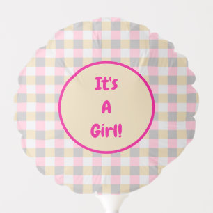 Pastel Plaid And Spring Floral Balloon