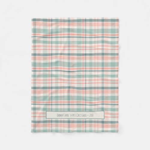 Pastel Plaid Baby's First Christmas