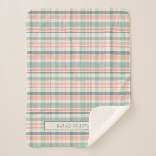 Pastel Plaid Baby's First Christmas