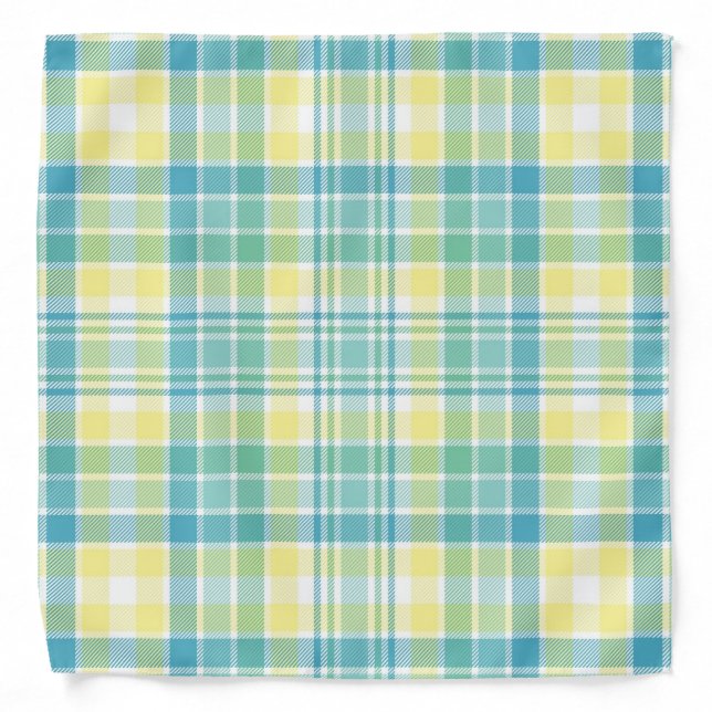 Pastel Plaid Bandana (Front)