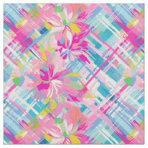 Pastel Plaid Blossoms