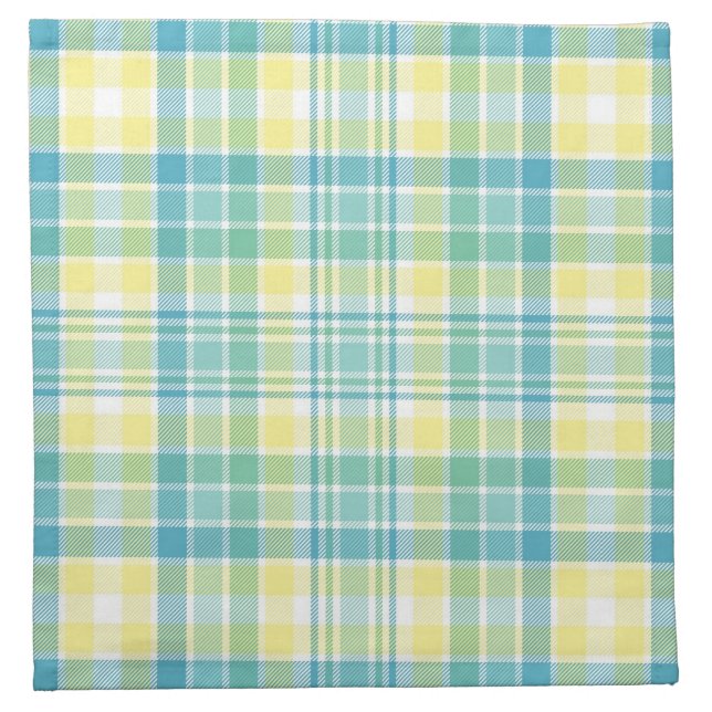 Pastel Plaid Cloth Napkin (Front)