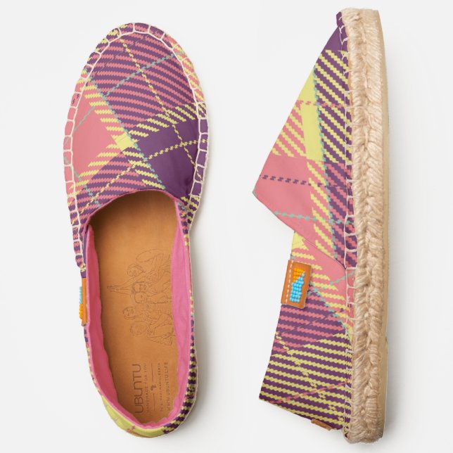 Pastel Plaid Espadrilles (Side)