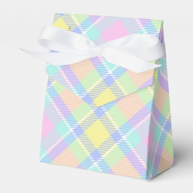 Pastel plaid favor boxes (Front Side)
