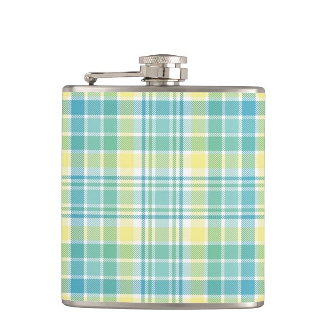 Pastel Plaid Flask (Front)