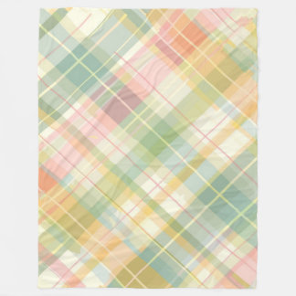 Pastel Plaid Fleece Blanket