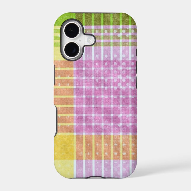 Pastel Plaid Iphone Case (Back)