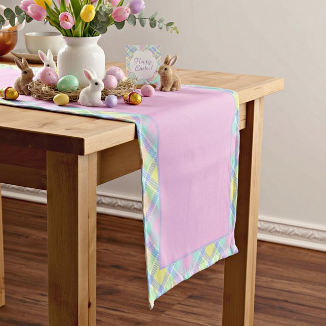 Pastel plaid long table runner (Creator Uploaded)