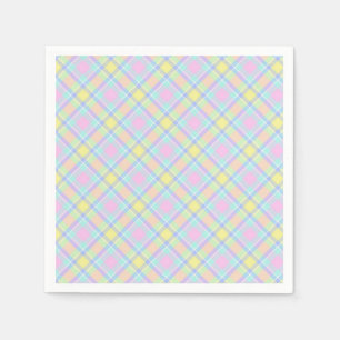 Pastel plaid  napkins