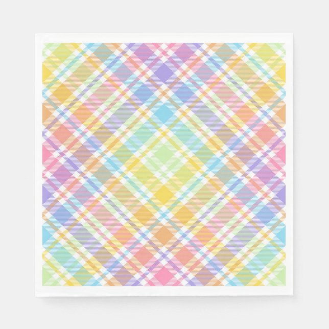Pastel Plaid  Napkins (Front)