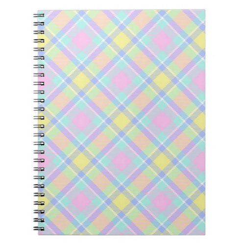 Pastel plaid notebook