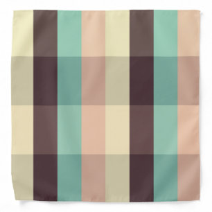 Pastel plaid pattern in horizontal stripes bandana