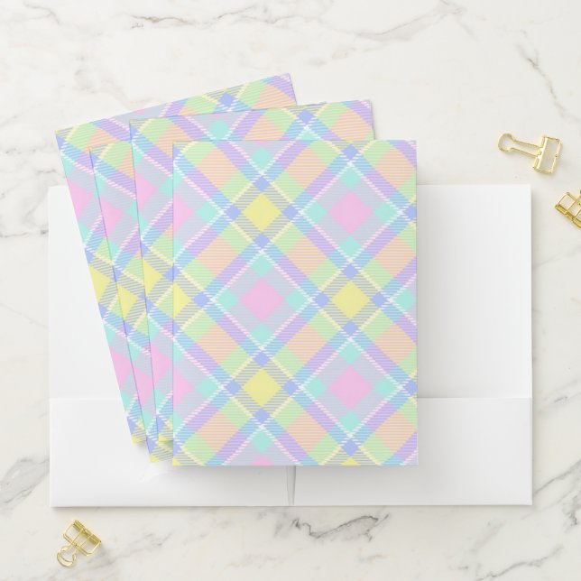 Pastel plaid pocket folder (In Situ)