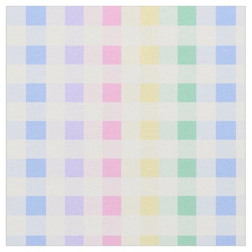 pastel plaid rainbow retro gingham fabric