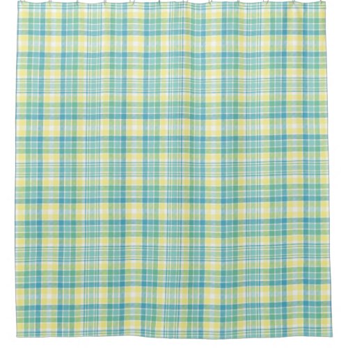 Pastel Plaid Shower Curtain