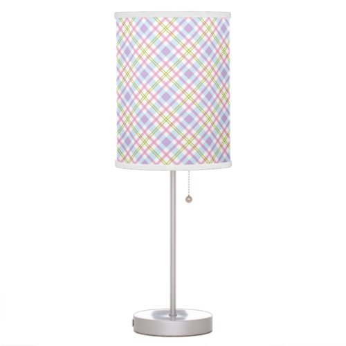 Pastel Plaid Table Lamp