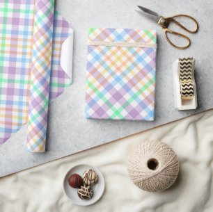 Pastel Plaid Wrapping Paper