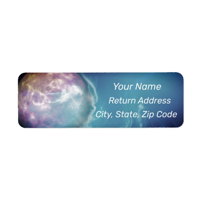 Pastel Planet Personalize Address Label (Front)