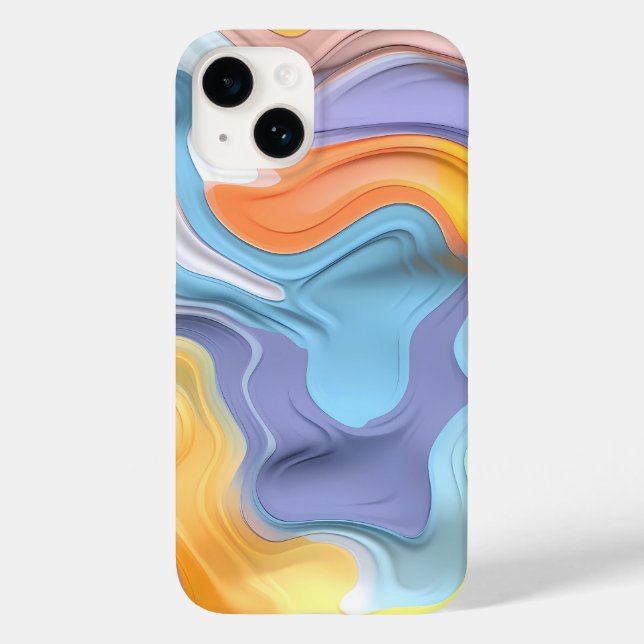 Pastel Plastic Fluid Abstract Case-Mate iPhone Case (Back)