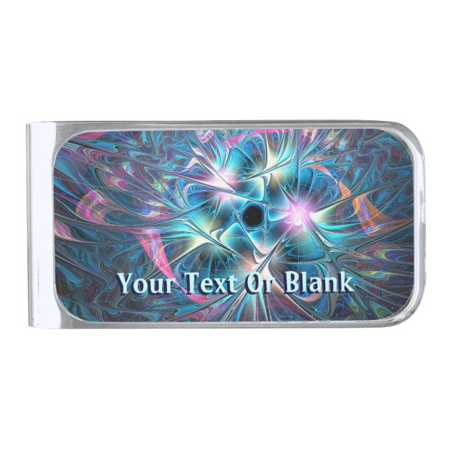 Pastel Plastic Silver Finish Money Clip (Front)