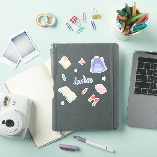 Pastel Playful Back To School Monogram Sticker