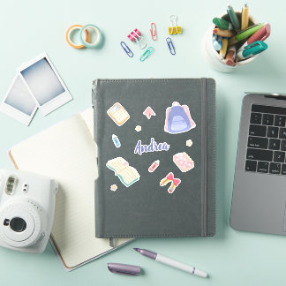 Pastel Playful Back To School Monogram Sticker