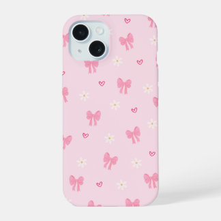 Pastel Playful Ribbon Pattern iPhone 15 Case
