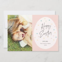 Pastel Polk a Dot Egg Happy Easter Photo  Invitation