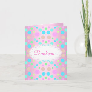 PASTEL POLKA DOT ALL OCCASION THANK YOU CARD
