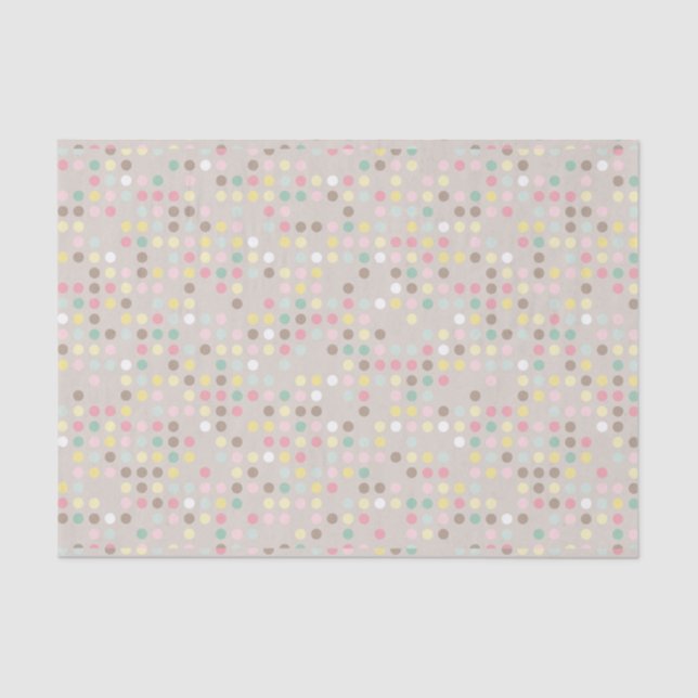 Pastel Polka Dot Baby Shower Tissue Paper (Front)