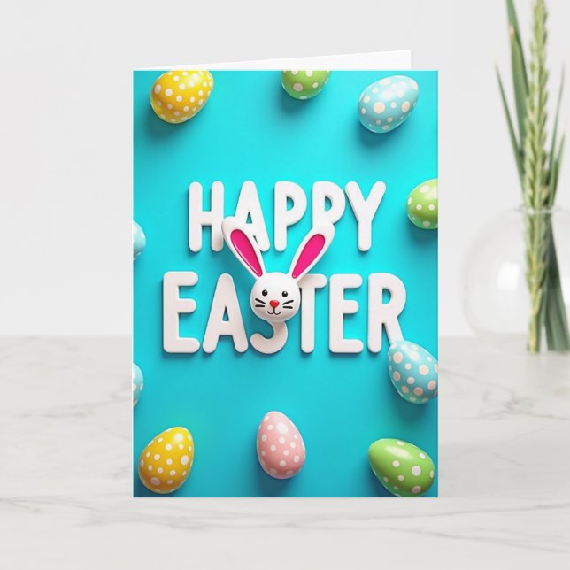 Pastel Polka Dot Celebration Card (Front)