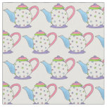 Pastel Polka Dot Ceramic Tea Party Pot Teapot Fabric