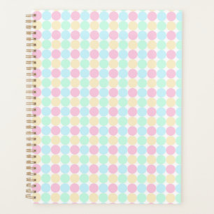 Pastel Polka Dot Hardcover Spiral Planner