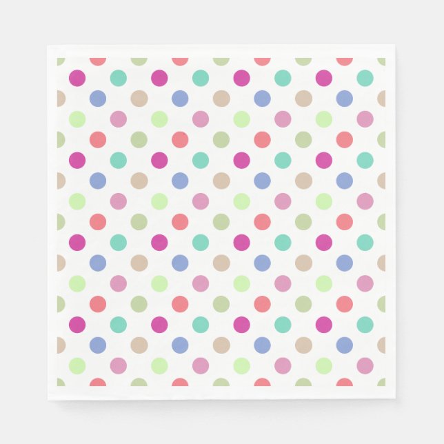 Pastel Polka Dot Napkins (Front)