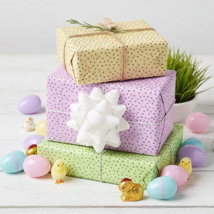 Pastel Polka Dot Pattern Wrapping Paper Sheets