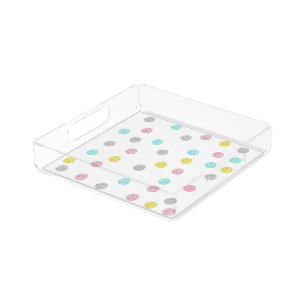 Pastel Polka Dots Acrylic Tray