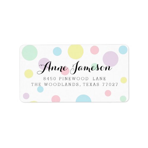 Pastel Polka Dots Address Labels