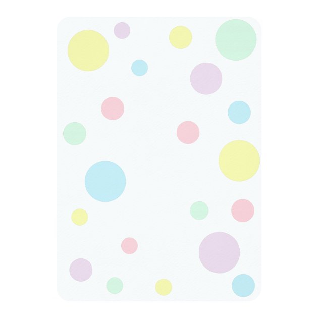 Pastel Polka Dots Baby Shower Invitations
