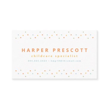 Pastel polka dots business card Pastel polka dots business card