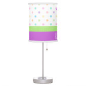 Pastel Polka-Dots Gymnastics in Lavender Table Lamp (Left)
