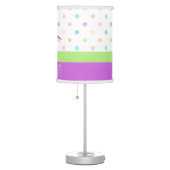 Pastel Polka-Dots Gymnastics in Lavender Table Lamp (Right)