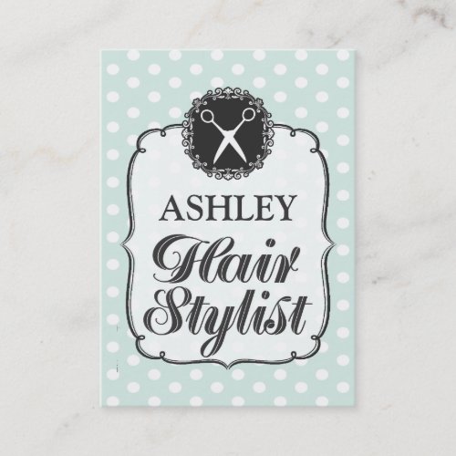 Pastel Polka Dots Hair Stylist Appointment Card Business Card Templates